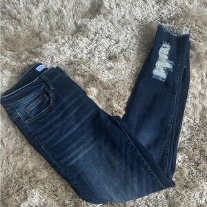 Flying Monkey Dark Blue Distressed Skinny Jeans